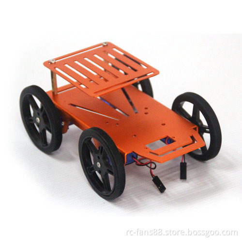 DC Motor Box Metal Frame DIY 4WD Robot Car Chassis For Education